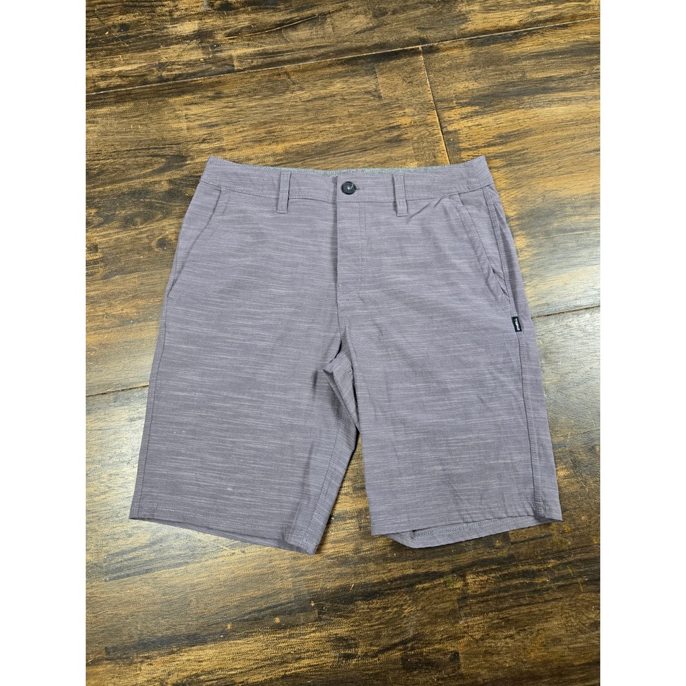 ONeill Hybrid Walk Shorts Mens 30 Purple Grey Slub Stretch Quick Dry Boardshorts